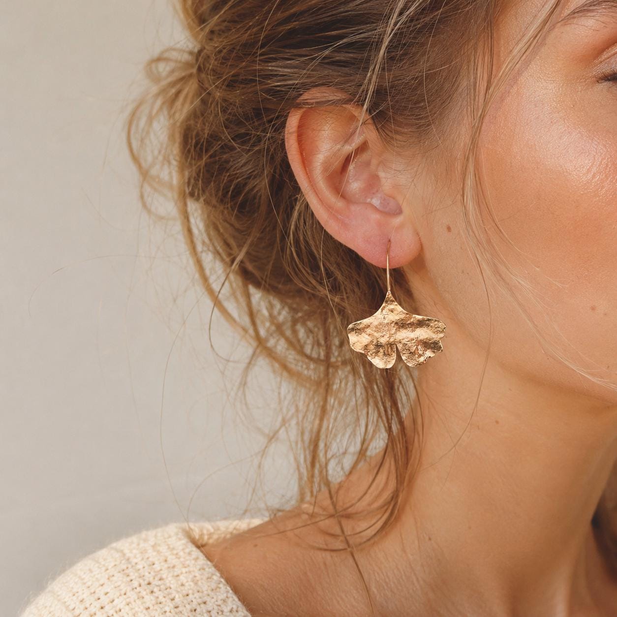 Gold/ Silver Tone Leaf Ear Hooks, Simple Earwires Earring Components (GB-3323)